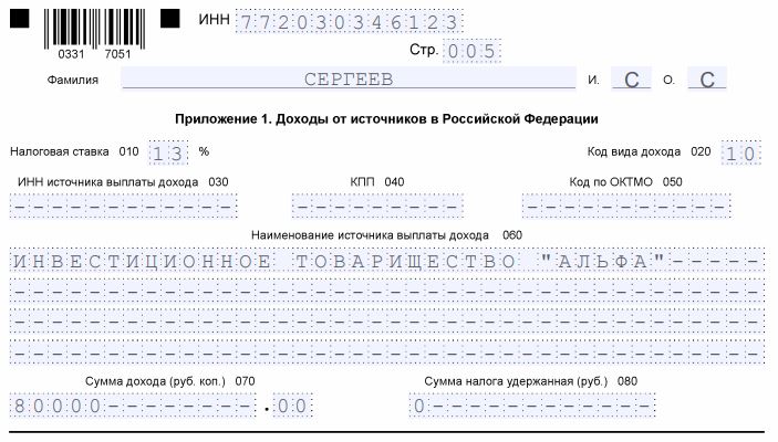 3-НДФЛ доходы в России