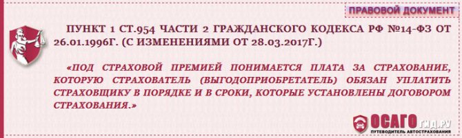 п.1 статья 954 часть 2 ГК РФ №14-ФЗ