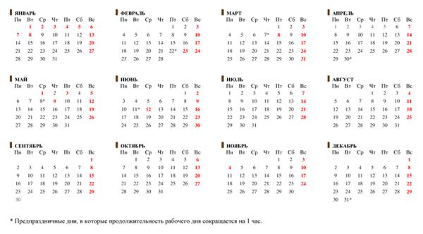 производственный календарь