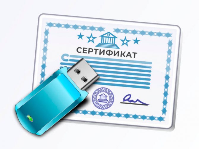 Сертификат и носитель цифровой подписи